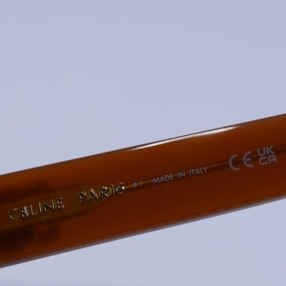 Celine CL40194U 45A Sunglasses Light Brown Oval Frame, Smoke Lenses - Picture 10 of 11